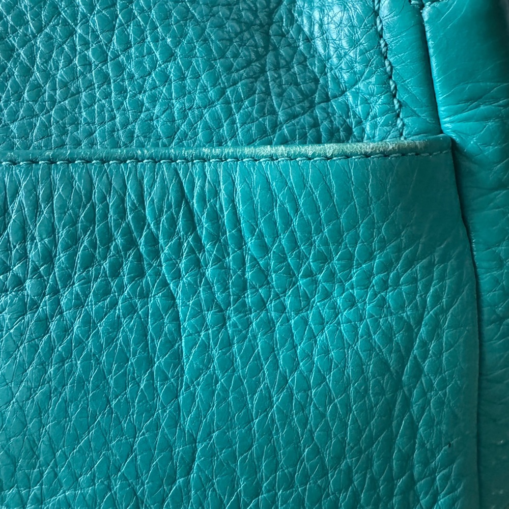 COACH F23663 Park Taylor Jade Green Pebble Leather Turn Lock Flap Messenger - Picture 5 of 9
